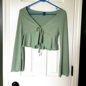 Bell sleeve crop top